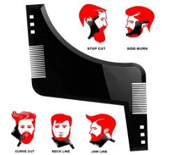 Beard Shaping Styling Template Plus Beard Comb All-in-One Tool / sc