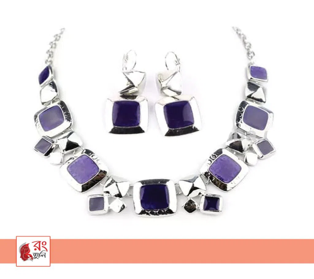 High-Quality Enamel Necklace and Ear Ring Set..