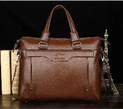 Kangaroo Leather Business Bag for Men - Brown
