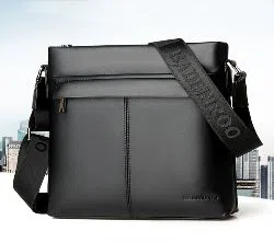 Kangaroo Leather Shoulder Bag - Black