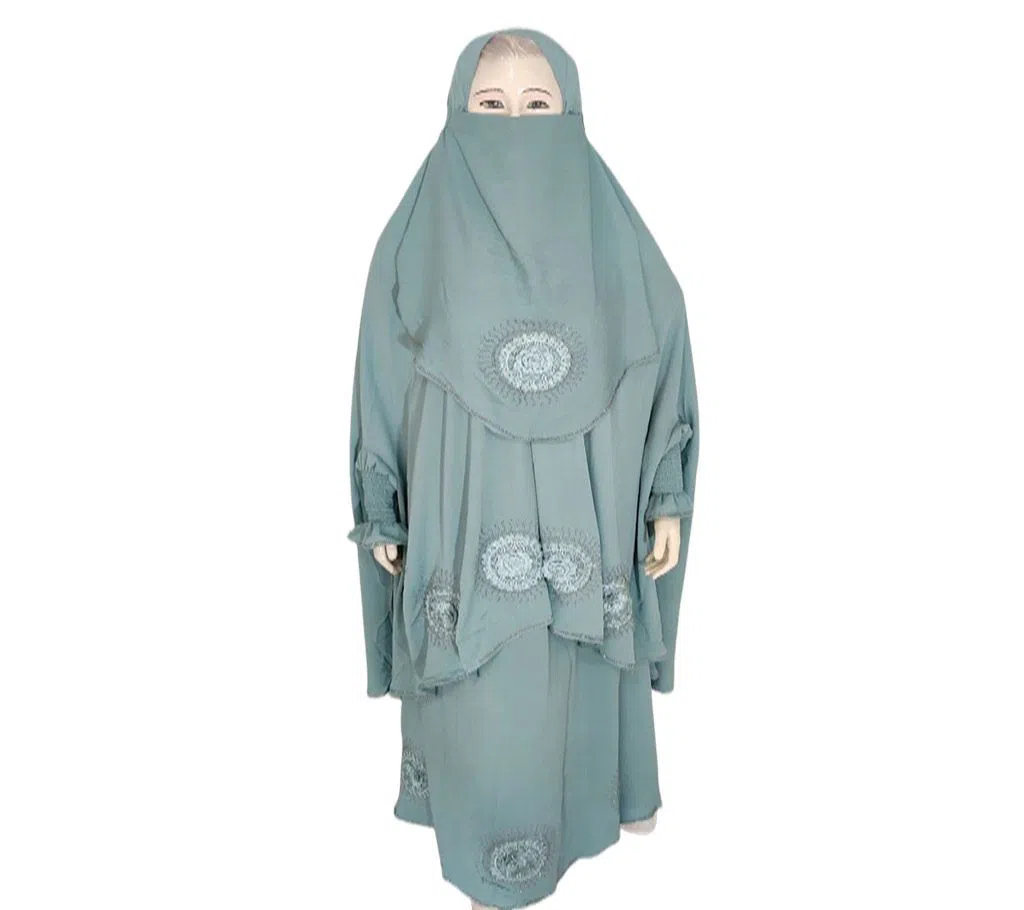 Khimar Borka Adjusted Niqab Hijab With Skirt Full Set