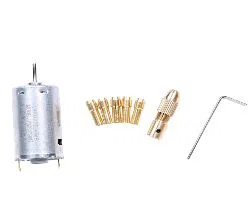 Mini electronic hand drill set 12v DC motor and 5 pcs 0.5-3.0mm drill collet set