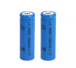 3.7V 1300mAh AA 14500 Rechargeable lithium battery  for Led flashlight mouse torch headlights