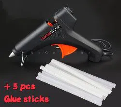 Hot Melt Glue Gun Black Sticks Trigger Art Craft Repair Tool with Light GG-5 110V-240V