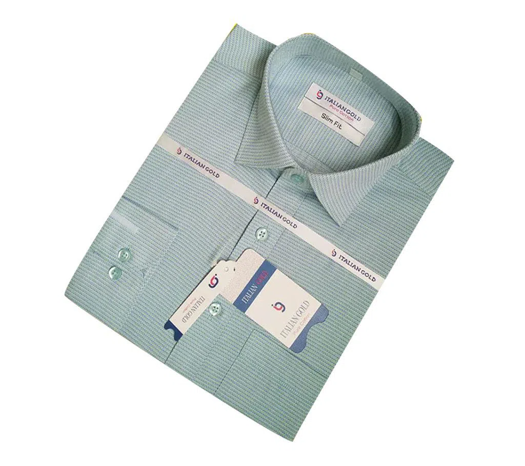 Indian Giza Fabrics Cotton Long Sleeve Formal Shirt For Men