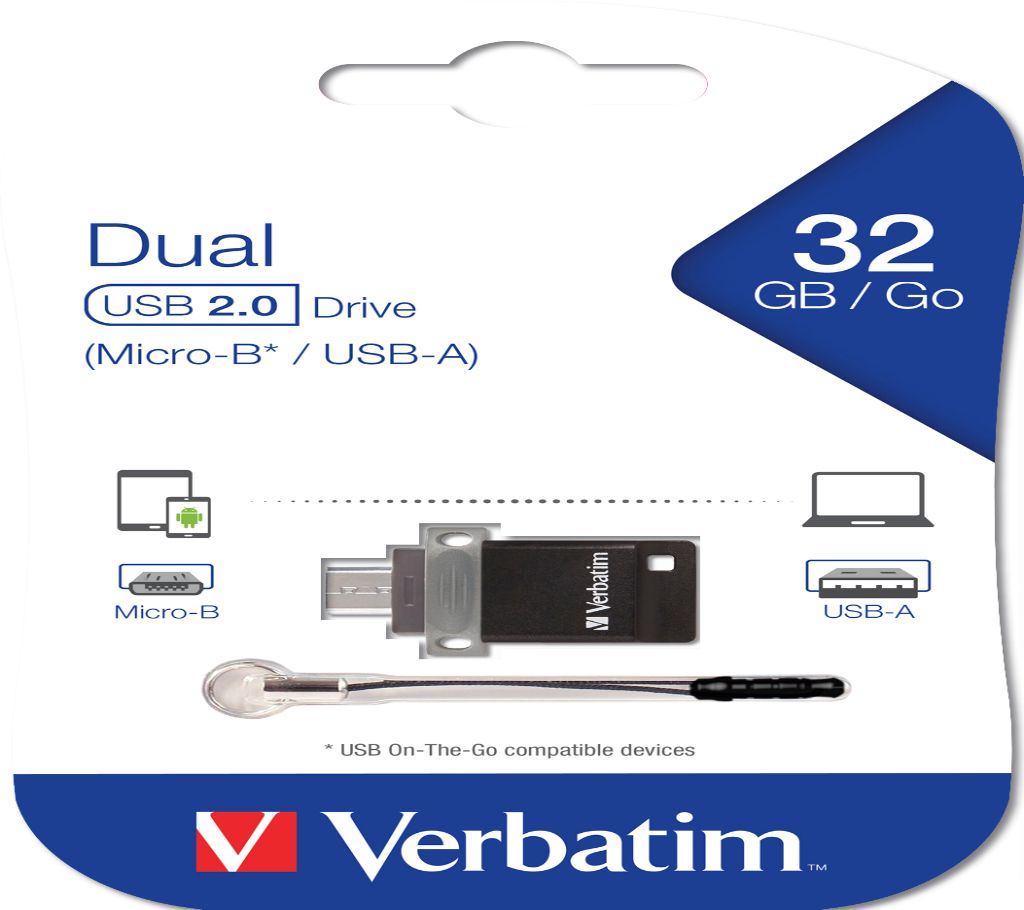Verbatim 49843 32GB Micro USB 2.0 ডুয়াল ওটিজি ফ্ল্যাশ ড্রাইভ বাংলাদেশ - 1195132