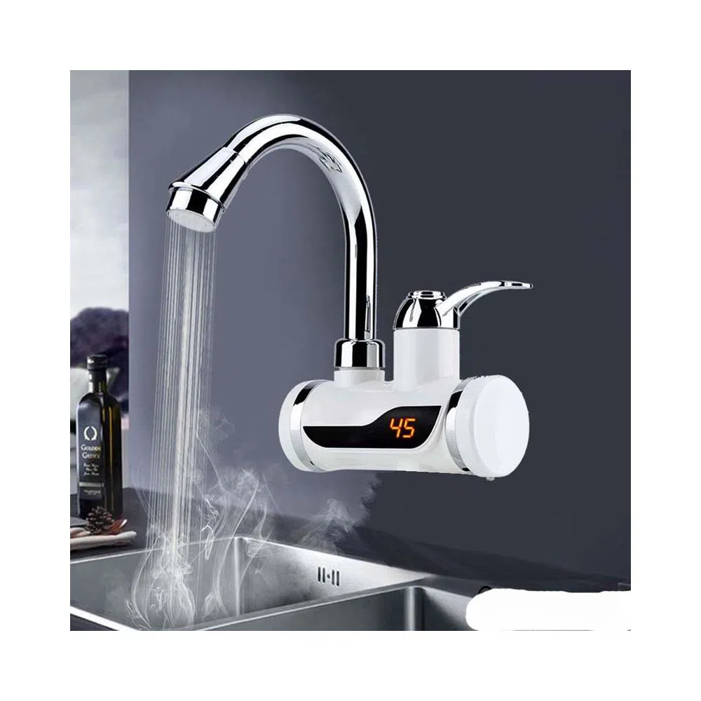 Instant Thankless Digital Electric Hot Water Tap for any wall Mount with led Display