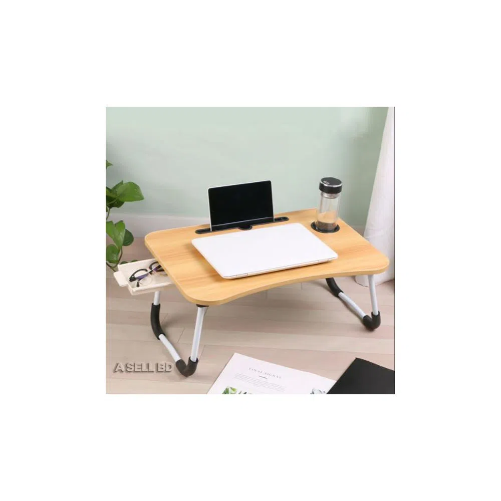 Laptop Table With Mini Drawer-Wooden