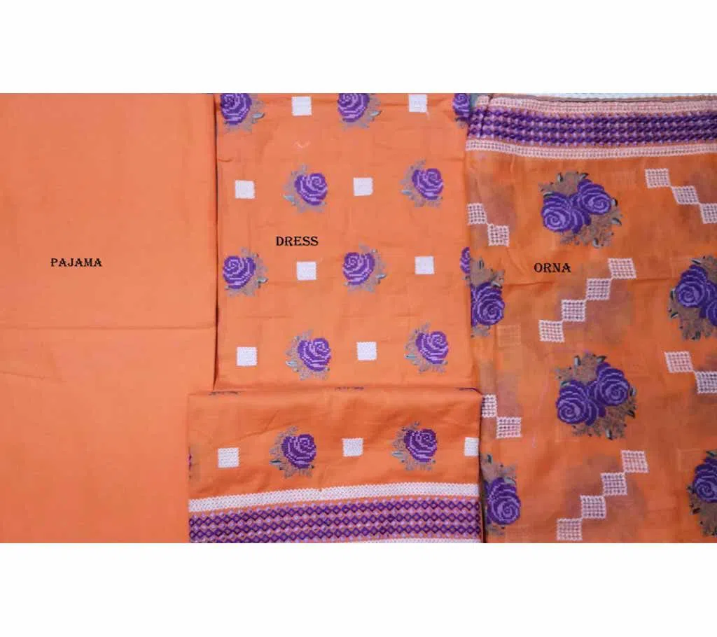 Unstitched Cotton Salwar Kameez for Women (Cotton Three Piece)