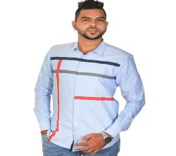 Sky Blue Full Sleeve Stylish Casual Shirt for Men