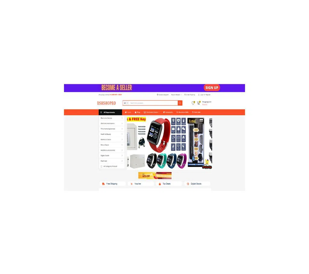Professional e-commerce multivender website for sale Responsive Dynamic Design S, E, Friendly Full Complete/ Design Same Daraz