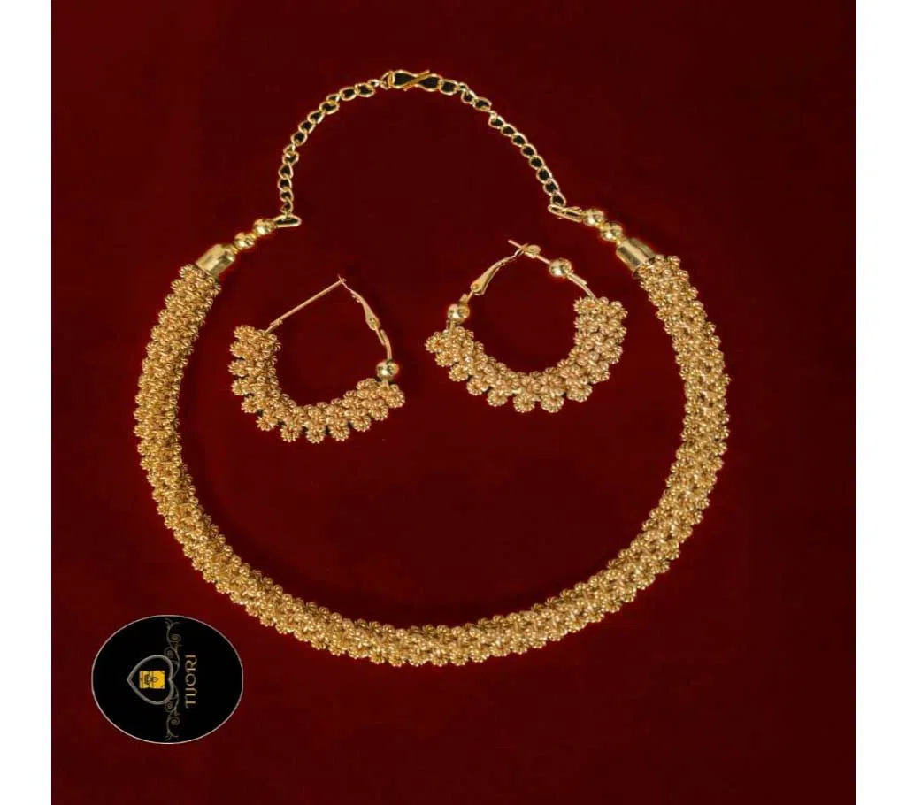 Gold Plated jwelery neckless & Ear ring