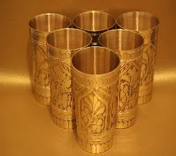 Pitol Gorgeous Nakshi Glass-Regular 6 Piece Set