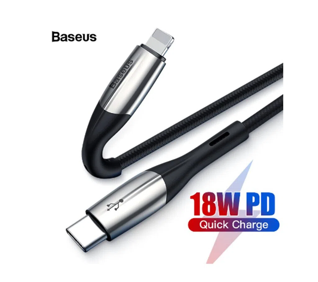 Baseus Horizontal Series 18W PD USB Type C For iPhone Fast Charging Data Cable