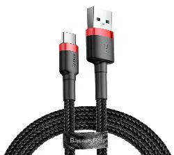Baseus Cafule Cable Durable Nylon Braided Wire USB / USB-C QC3.0 2A 2M black-red