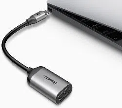 Baseus C-Video Type-C To HDMI Female joint AdapterPortable type15CM for Mackbook Laptop