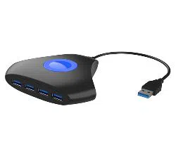 4-Port USB 3.0 SuperSpeed Hub Portable Mini Multiport USB Travel Dock USB Extender for Business PC/Mac/ s