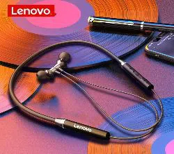 Lenovo Wireless Headsets HE05 Sport Earphone  Magnetic Hanging Bluetooth 5.0 Call noise  reduction 8 Hours Music Control