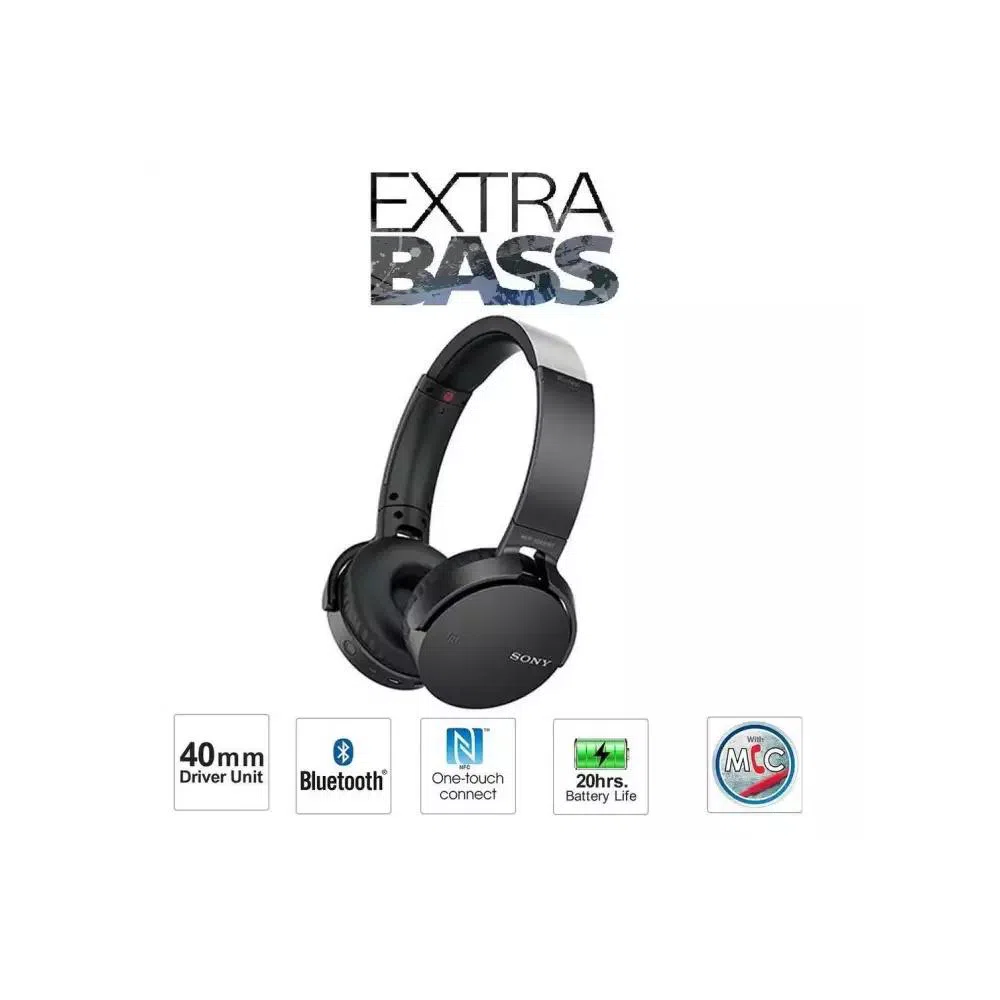 Sony MDR-XB450 On-Ear EXTRA BASS Headphones (Black) Copy