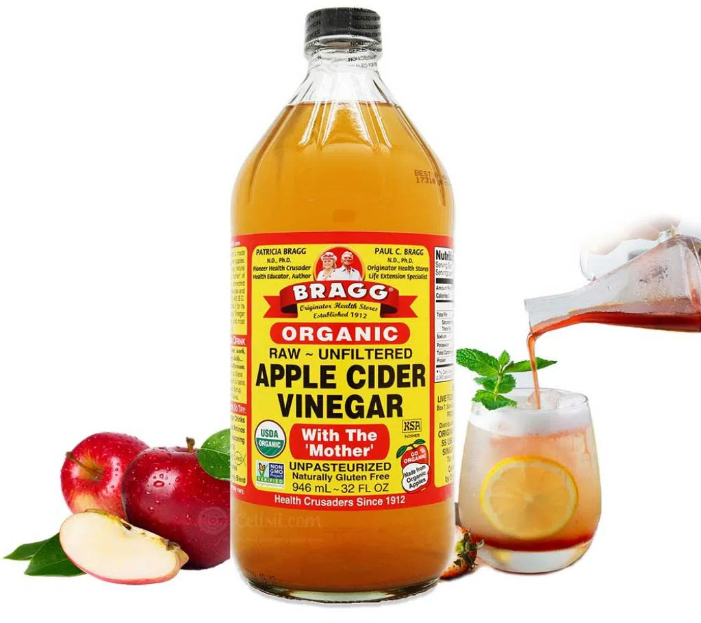 Bragg Organic Apple Cider Vinegar with The Mother (Raw  Unfiltered)  946ml-USA