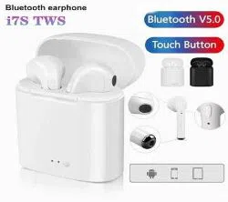 i7s TWS Wireless Bluetooth AirPods, Earbuds with Charging case -White