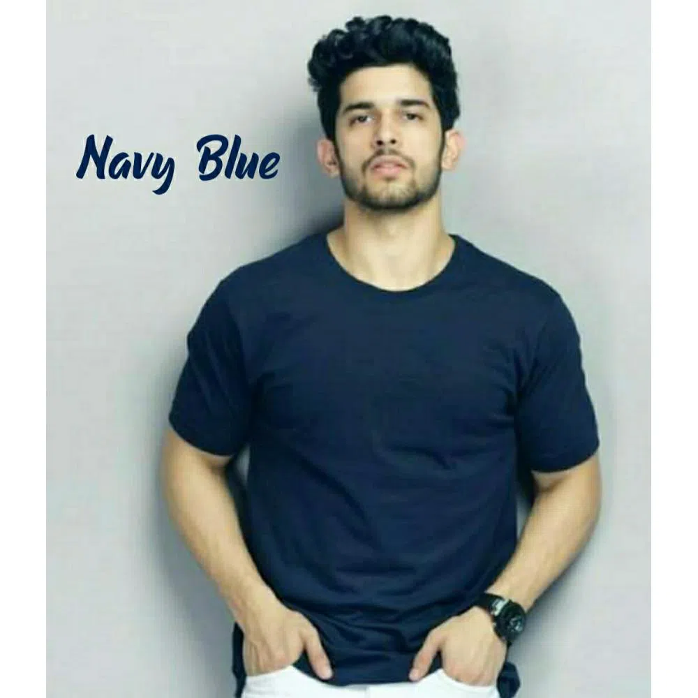 Premium Quality Solid Navy Blue T-shirt