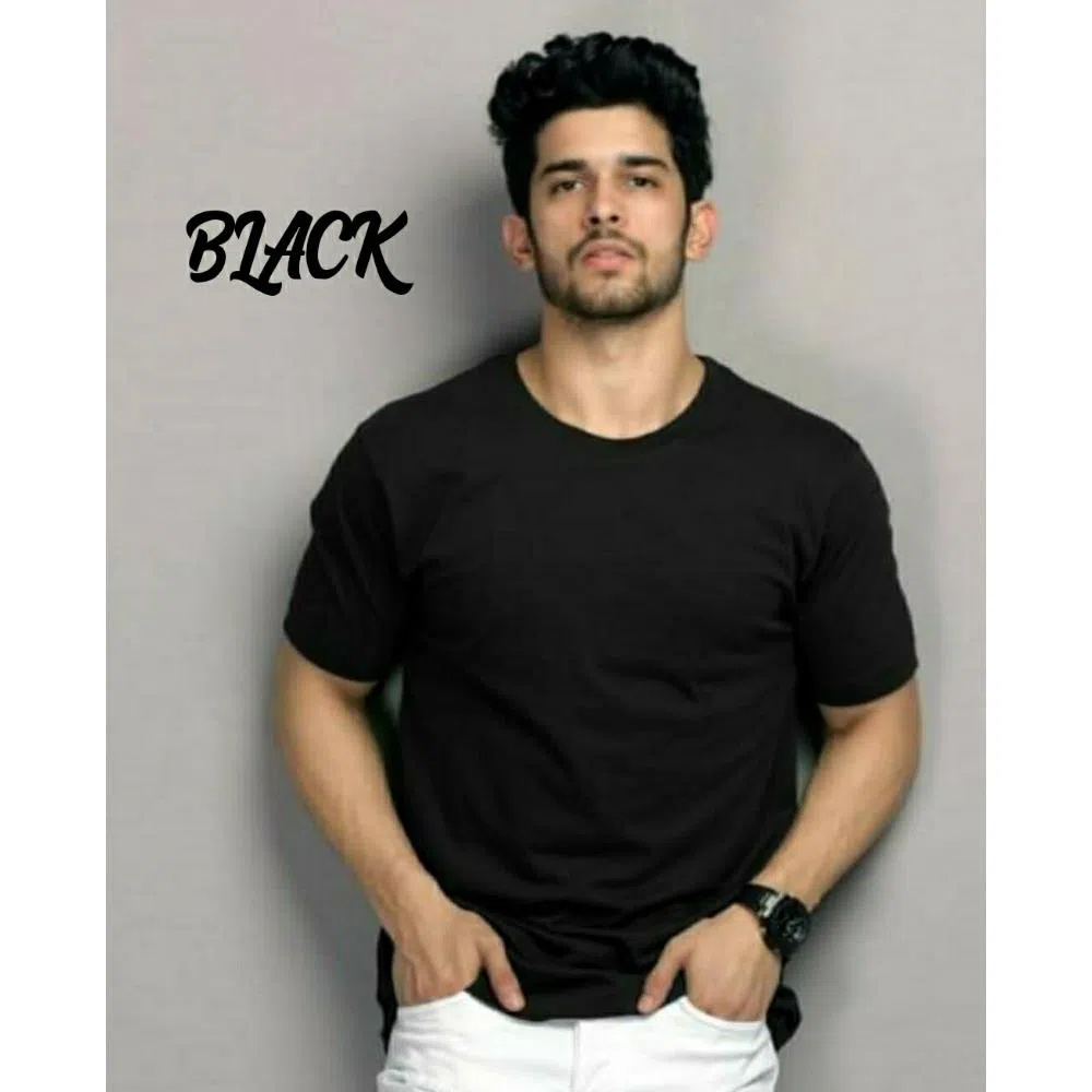 Premium Quality Solid Black Colour T-shirt
