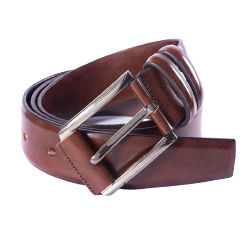 Brown Leather Formal Belt For Men