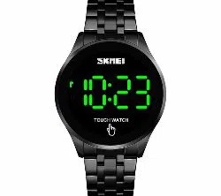 SKMEI 1579 STAINLESS STEEL MEN LED TOUCH WATCH