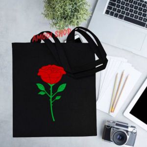Ladies Tote Canvas Hand Shoulder Carry Bag Black Color For Women With Zipper