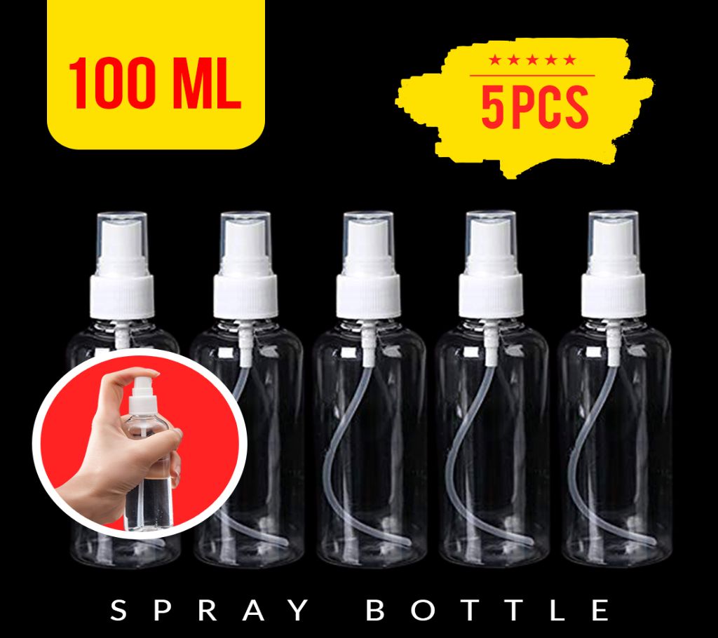 স্প্রে বোটল 100ml - White Spray 5 Pcs বাংলাদেশ - 1193301