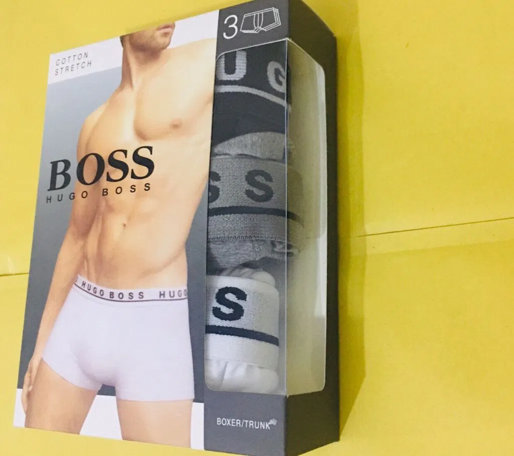 Hugo Boss Cotton Boxer Underwear for Men -3 Piece Pack