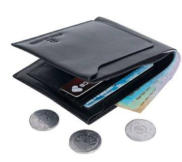 Gents regular shaped PU leather wallet 