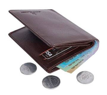 Gents regular shaped PU leather wallet 