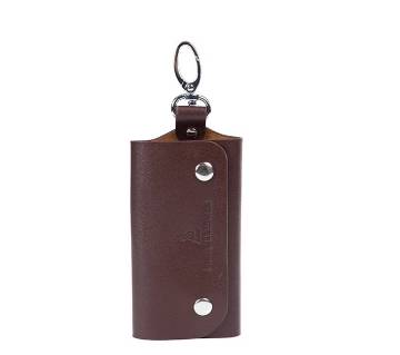 Chocolate Color Leather Key Pouch