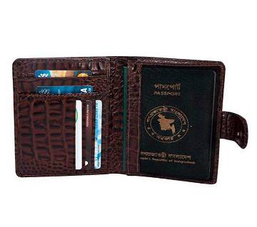 Crocodile Leather Passport Cover Holder