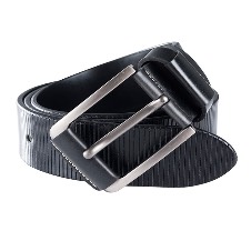 Black casual belt for men