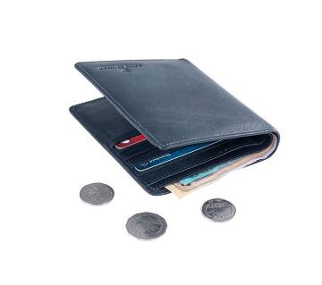 Genuine Leather Blue Wallet For Men