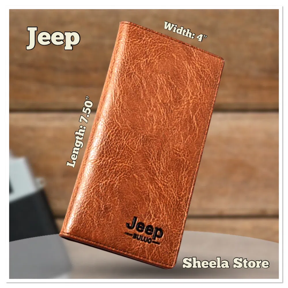 Jeep Brown Long wallet for men 
