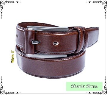 Chocolate Artificial Leather Belt For Men 