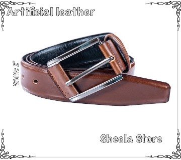 Brown Artificial Leather Belt For Men 