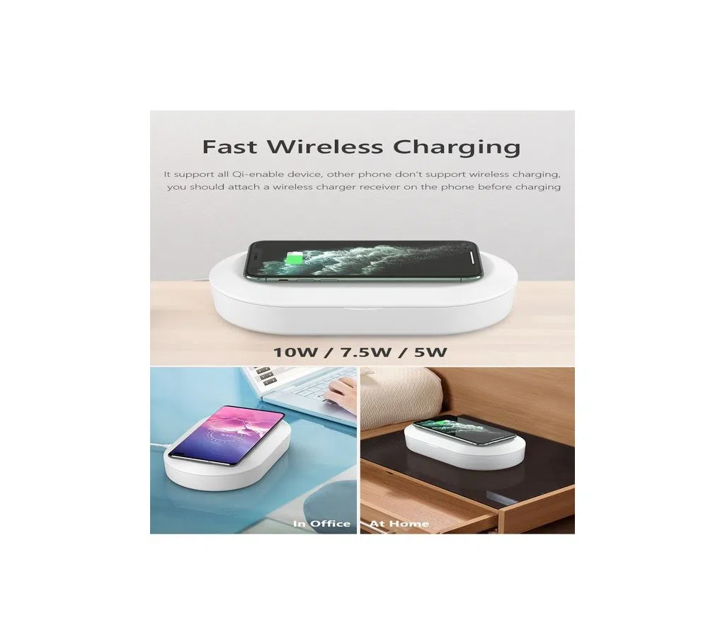 Wireless mobile charger and UV disinfection