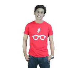 Flash Menz Half Sleeve Cotton T-shirt - Red