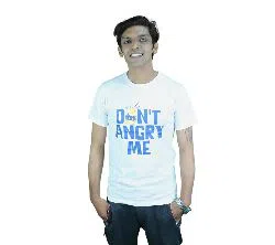 Dont Angry Me Menz Half Sleeve Cotton T-shirt 