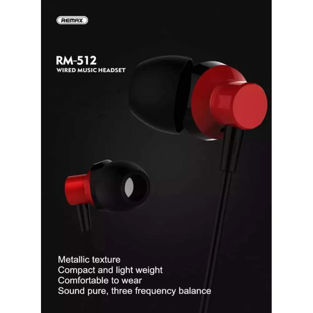 Remax RM512 Earphone