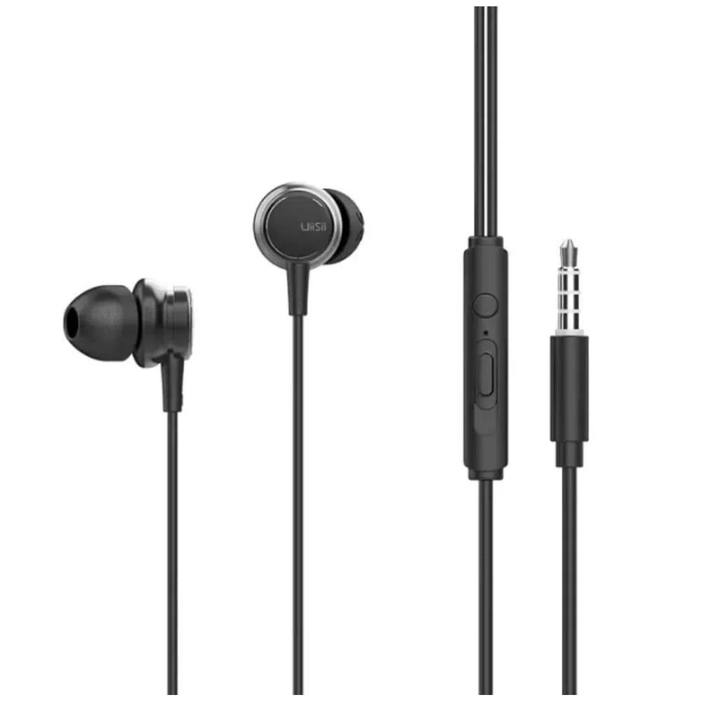 UiiSii HM9 Pro Hot Selling Wired Noise Cancelling Dynamic Heavy Bass Music Metal In-ear with Mic Earphone