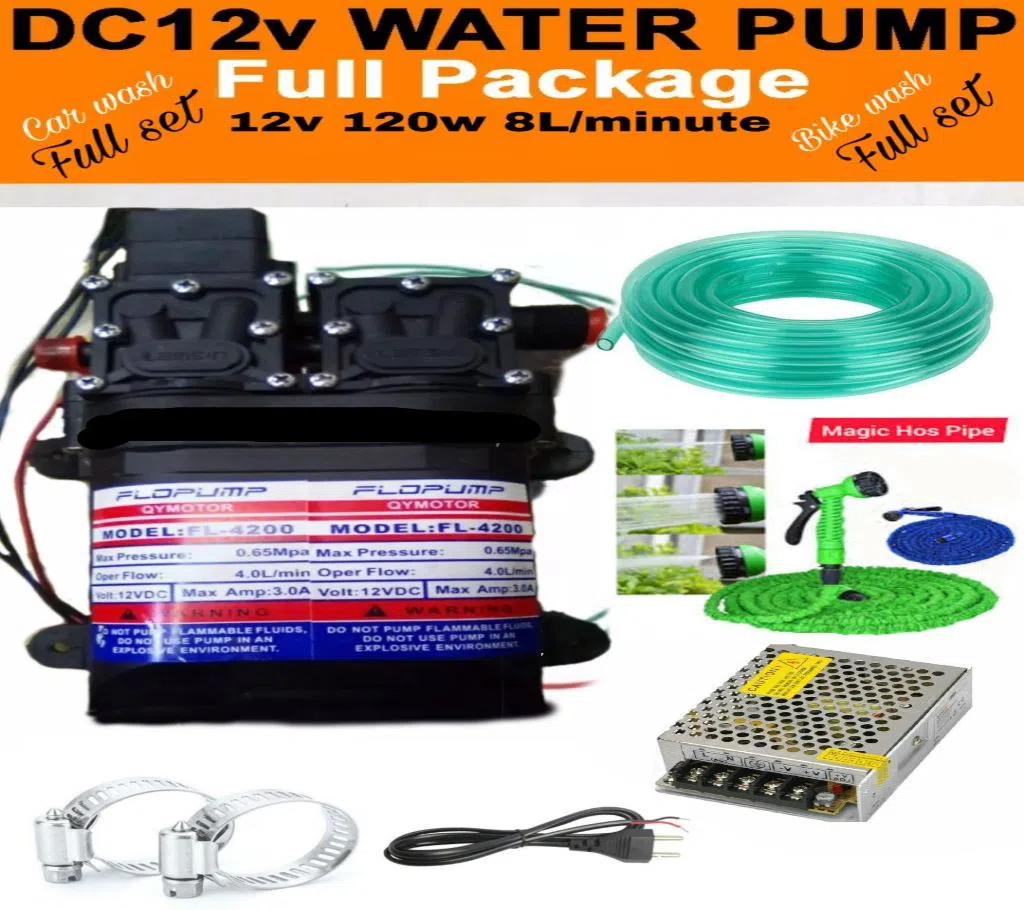 Bike & Car Washing Water Pump Motor full set AC & DC double pump double pump for Bike & Car Wash