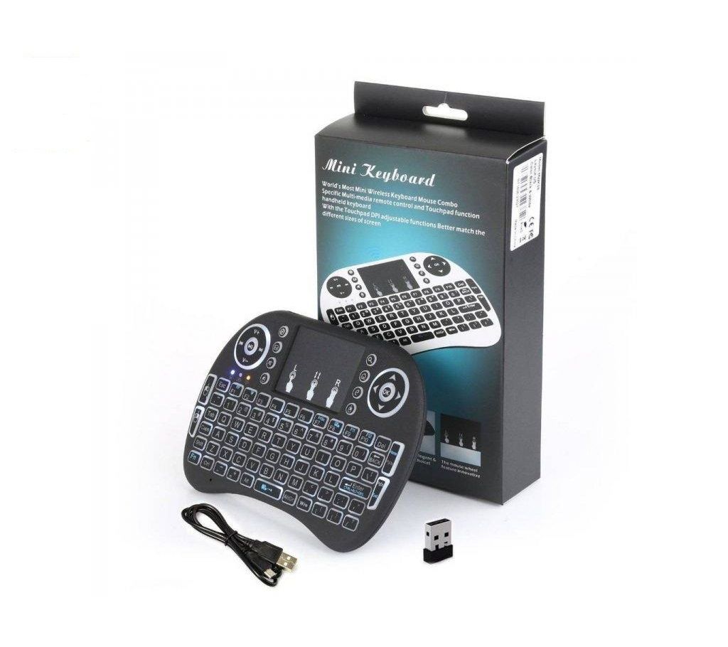 MINI I8  ওয়্যারলেস ব্যাকলিট 2.4GHz টাচপ্যাড কিবোর্ড  Air Mouse For TV Box MINI PC বাংলাদেশ - 1206283