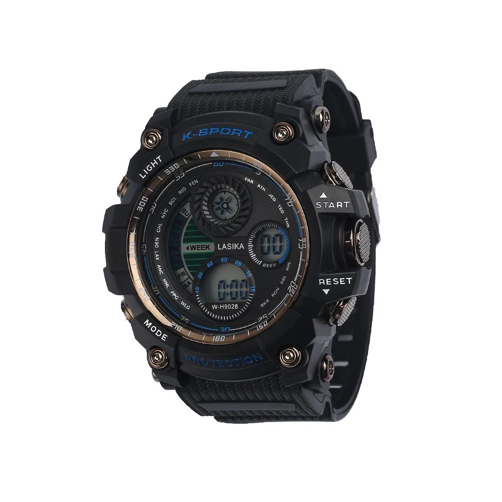 LASIKA 9028 Auto Date, Shock Resistant Mens Waterproof Sports Digital Wristwatch
