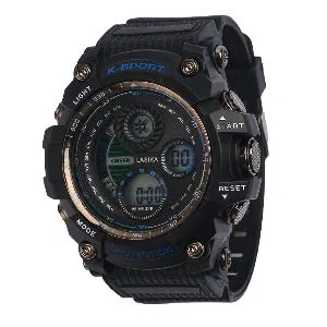 LASIKA 9028 Auto Date, Shock Resistant Mens Waterproof Sports Digital Wristwatch